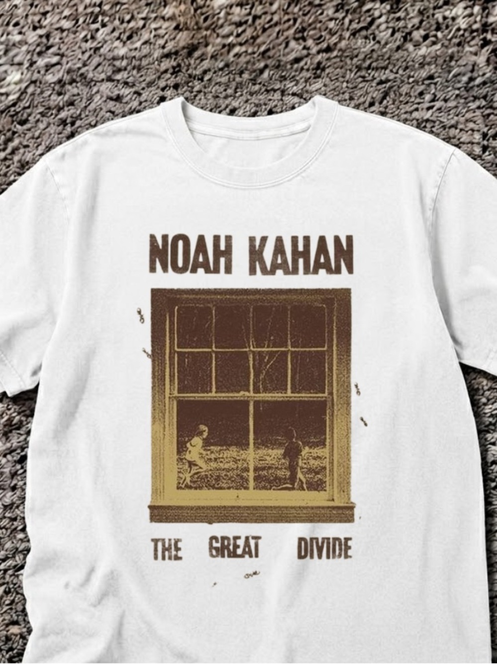 Gildan White Noah Kahan 'The Great Divide' Short Sleeve Tee